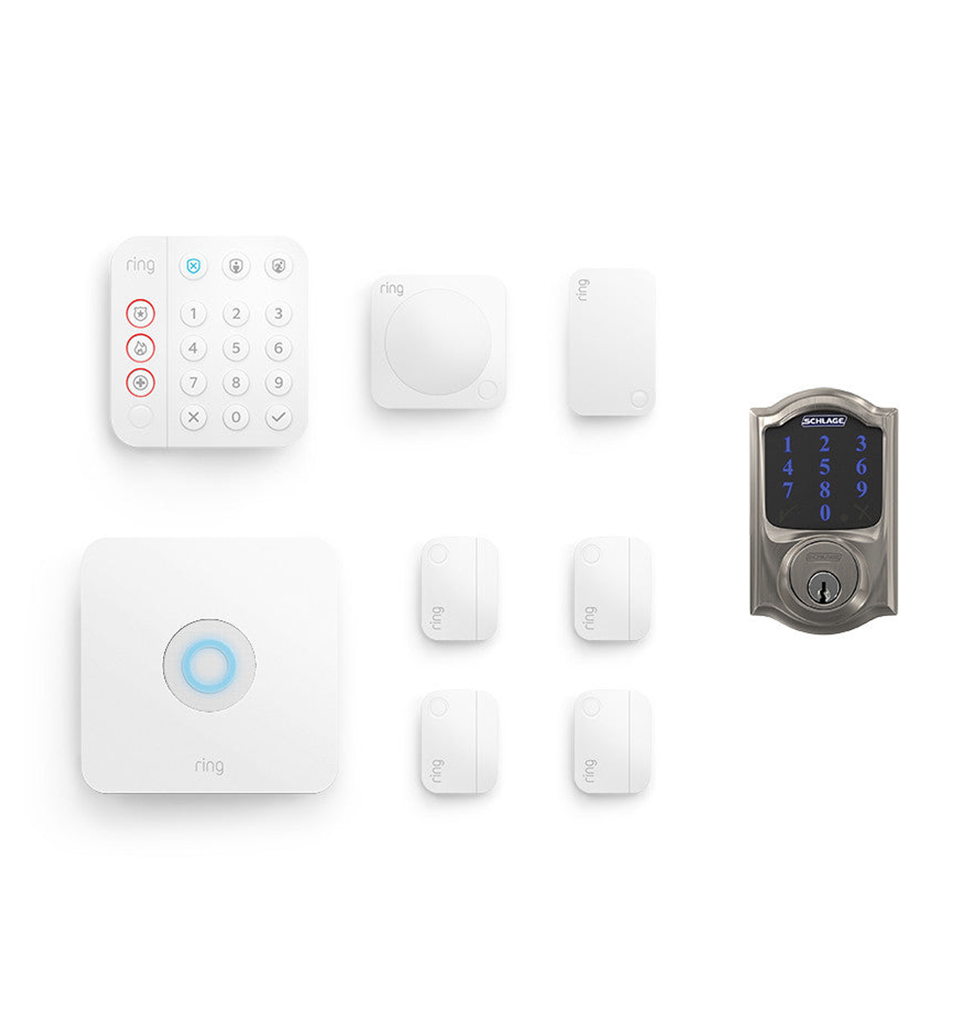 8-Piece Alarm Security Kit + Schlage Connect